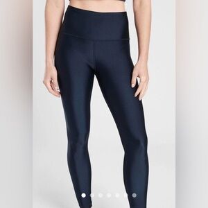 Athleta High-Waist Elation Navy Shine performance leggings